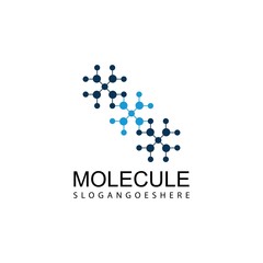 Molecule DNA Bio abstract Logo design vector template.Bionic Technology laboratory Logotype concept icon.