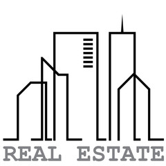 TOWN AND CITY LOGO ICON VECTOR BUILDINGS