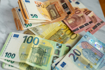 Obraz na płótnie Canvas colorfull european cash Euro currency money payment 