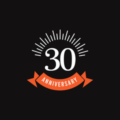 30 Years Anniversary Celebration Vector Template Design Illustration
