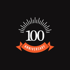 100 Years Anniversary Celebration Vector Template Design Illustration