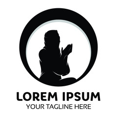 Muslim  praying to Allah - Design Template Inspiration