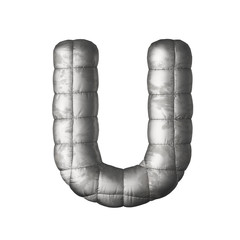 letters dressed in a shiny quilt blanket