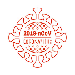Schematic illustration of a coronavirus 2019-nCov. Vector illustration