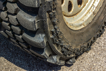 car wheel with studs