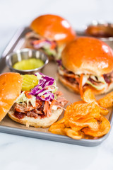 BBQ pulled pork sandwich