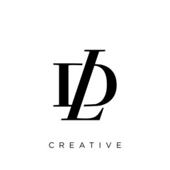 dl logo vector illustration of alphabet - obrazy, fototapety, plakaty