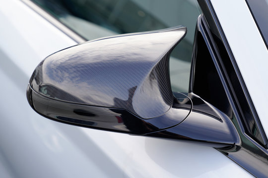 Close-up View Of Exterior Sport Car Side Mirror