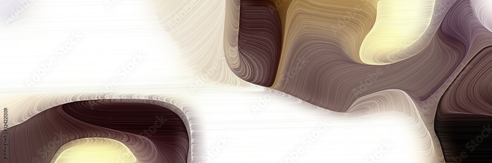 Poster colorful horizontal header with pastel gray, very dark pink and antique white colors. dynamic curved