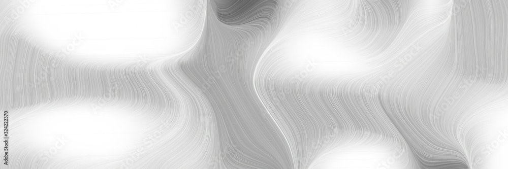 Poster surreal banner design with light gray, dark gray and gray gray colors. dynamic curved lines with fluid flowing waves and curves