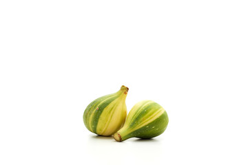 Ripe figs on a white background