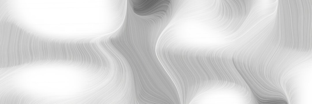 surreal banner design with light gray, dark gray and gray gray colors. dynamic curved lines with fluid flowing waves and curves
