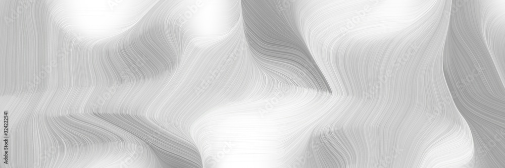Poster decorative header design with light gray, dark gray and ash gray colors. dynamic curved lines with fluid flowing waves and curves