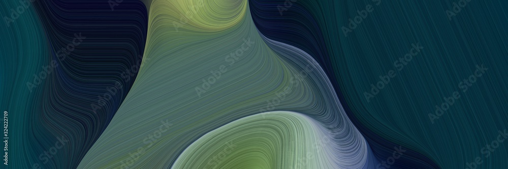 Poster modern banner with very dark blue, gray gray and dim gray colors. dynamic curved lines with fluid flowing waves and curves