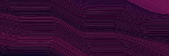 moving designed horizontal header with very dark pink, very dark magenta and old mauve colors. dynamic curved lines with fluid flowing waves and curves