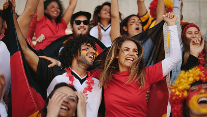 Young Germany supporters at stadium