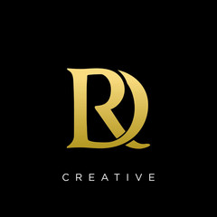 rd or dr logo design vector icon - obrazy, fototapety, plakaty