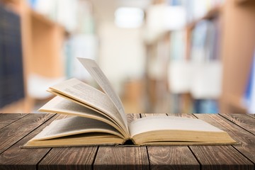 Open book on the desk. Education concept