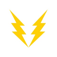 Creative Pair of Lightning Electric ThunderBolt Danger Vector Logo Icon Template for Electricity, Power, Plant, And Energy Bussiness Industry Company