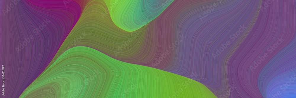 Aufkleber decorative banner design with dim gray, moderate green and pastel brown colors. dynamic curved lines