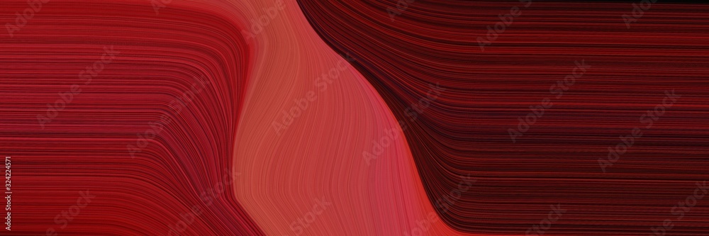 Poster surreal banner with maroon, firebrick and very dark red colors. dynamic curved lines with fluid flow