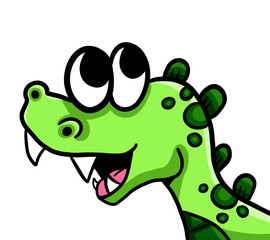 Happy Stylized Crocodile