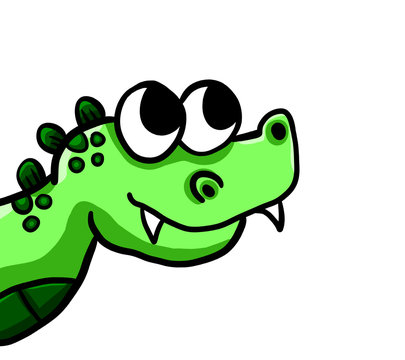 Happy Stylized Crocodile