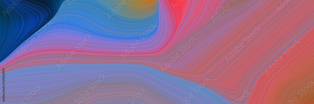 Poster moving banner with antique fuchsia, strong blue and medium purple colors. dynamic curved lines with 