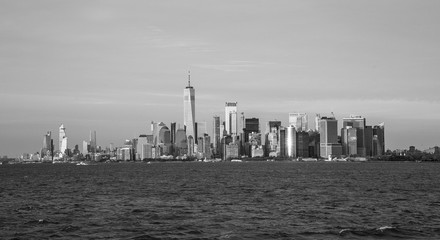 Skyline de Manhattan en Blanco y Negro