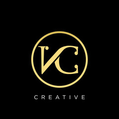 vc logo design vector icon