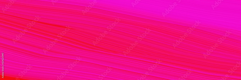 Aufkleber surreal designed horizontal header with bright pink, crimson and magenta colors. dynamic curved line