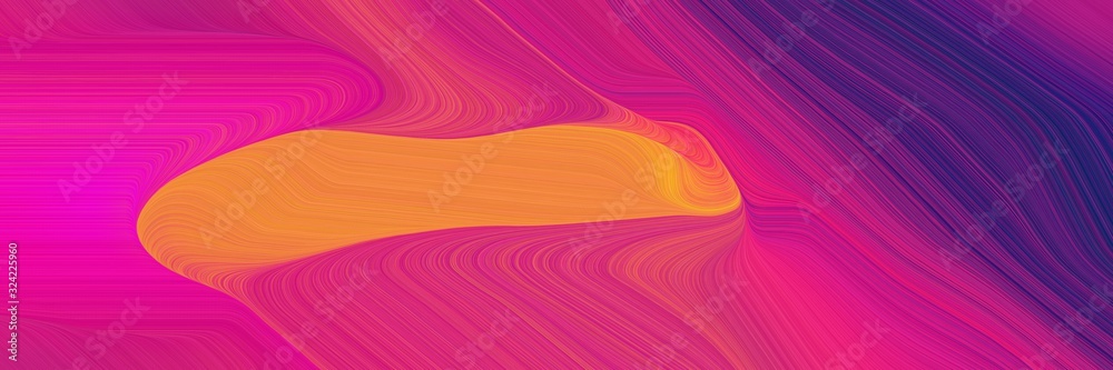 Poster decorative header with medium violet red, very dark violet and coral colors. dynamic curved lines with fluid flowing waves and curves