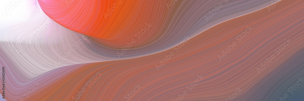 Poster modern banner design with antique fuchsia, pastel brown and light gray colors. dynamic curved lines 
