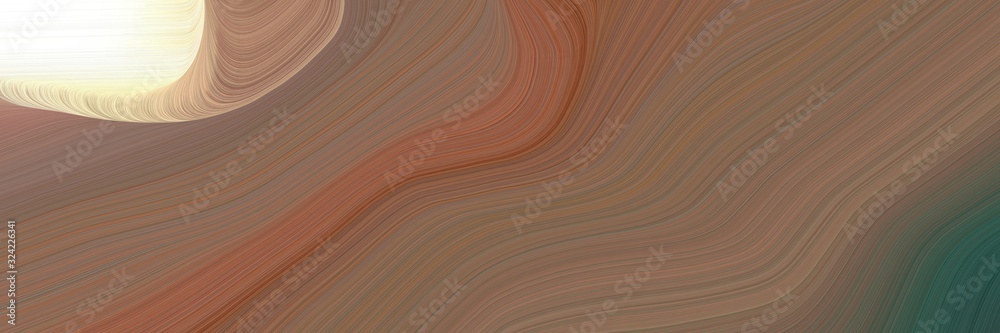 Aufkleber dynamic header with pastel brown, beige and dark slate gray colors. dynamic curved lines with fluid flowing waves and curves