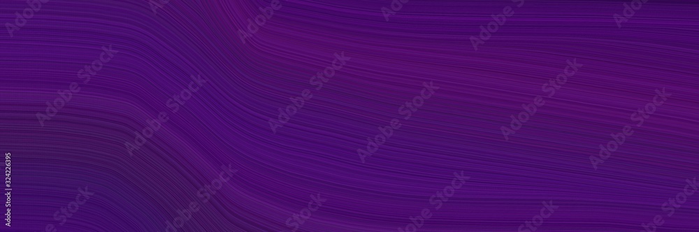 Poster surreal banner with very dark magenta, indigo and very dark violet colors. dynamic curved lines with