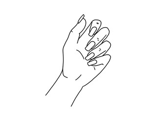 nails polish saloon hand fingernails white background 