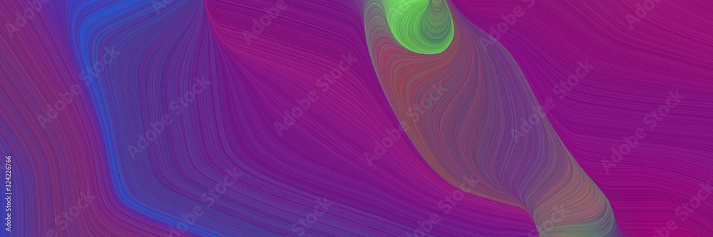 Poster flowing header design with purple, moderate green and old lavender colors. dynamic curved lines with fluid flowing waves and curves