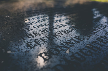 Engraved stone