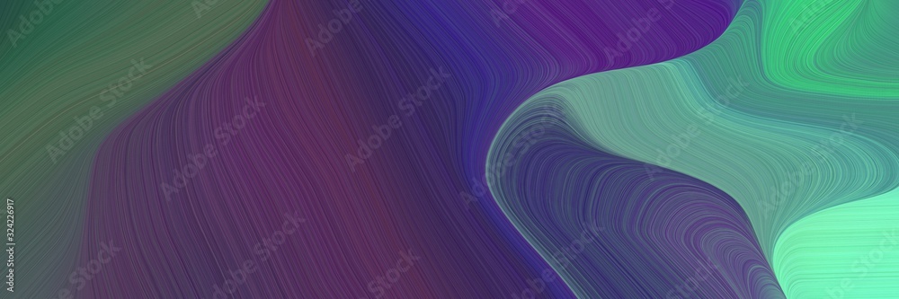Poster flowing header design with dark slate blue, medium aqua marine and very dark magenta colors. dynamic curved lines with fluid flowing waves and curves