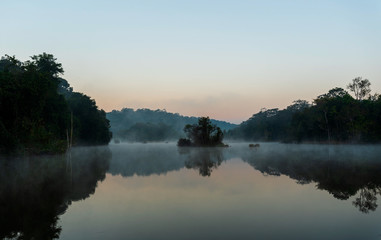  lagoon and fog in Phu Khieo Wildlife Sanctuary