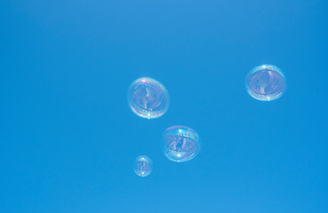 Soap bubbles in Plaza de la Marina de Malaga