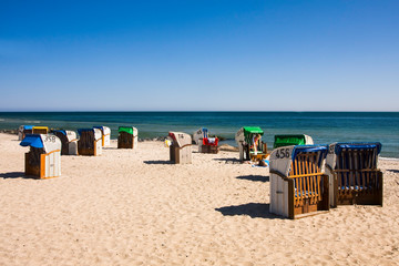 Coast and beach, Baltic resort Hohwacht, Hohwachter Bucht bay, Baltic Coast, Schleswig-Holstein, Germany, Europe