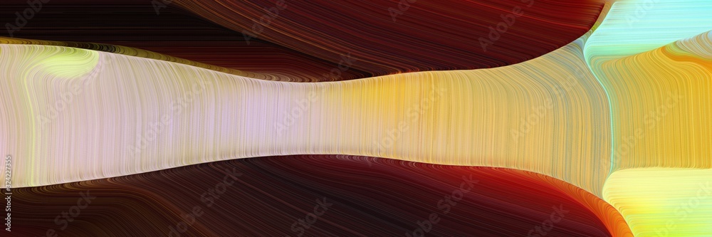 Poster colorful banner design with very dark pink, tan and dark red colors. dynamic curved lines with fluid