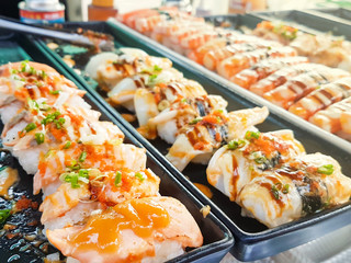 Sushi Japanese food in Resturant.