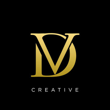 dv or vd logo design vector icon