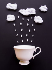 Top view, creative coffee.
