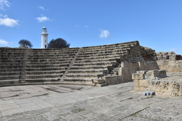 Park archeologiczny teatr grecki w Paphos Cypr