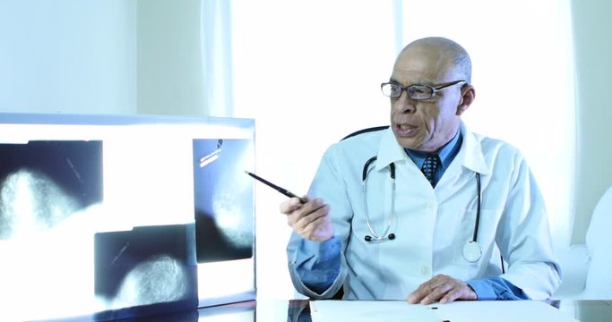 Doctor Explaining X-Ray, Mammography, Hospital, health, healthcare