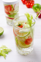 Infused water with vegetables