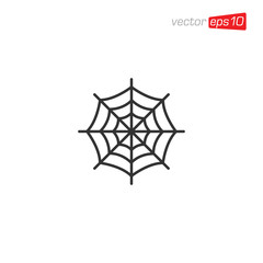 Spider Web Icon Design Vector